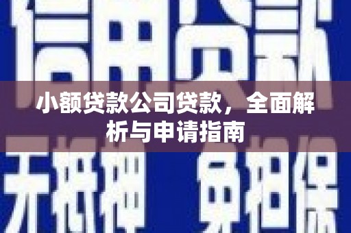 双牌小额贷款公司贷款，全面解析与申请指南