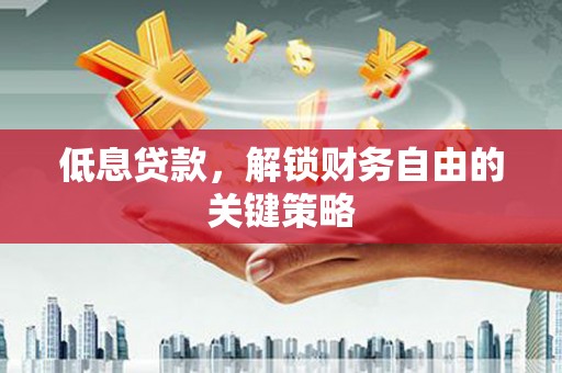双牌低息贷款，解锁财务自由的关键策略