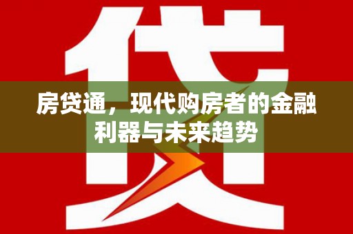 双牌房贷通，现代购房者的金融利器与未来趋势