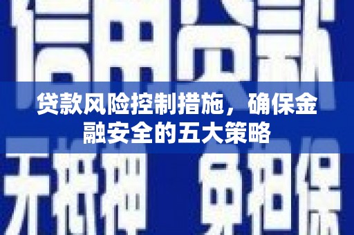 双牌贷款风险控制措施，确保金融安全的五大策略