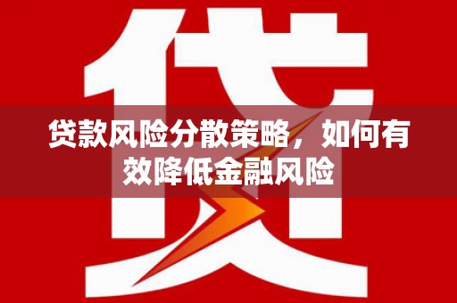 双牌贷款风险分散策略，如何有效降低金融风险