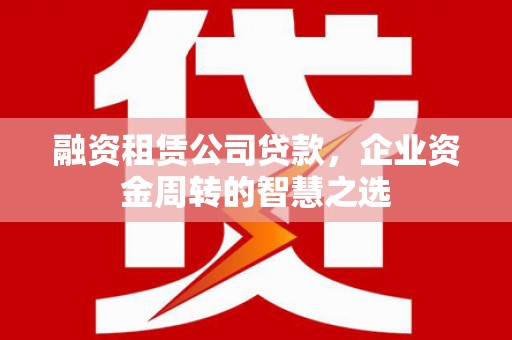 双牌融资租赁公司贷款，企业资金周转的智慧之选