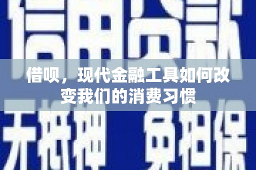 双牌借呗，现代金融工具如何改变我们的消费习惯