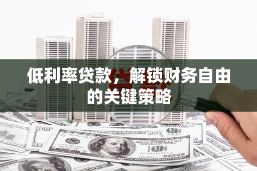 双牌低利率贷款，解锁财务自由的关键策略
