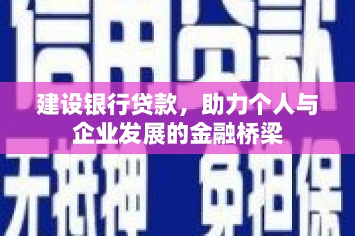 双牌建设银行贷款，助力个人与企业发展的金融桥梁