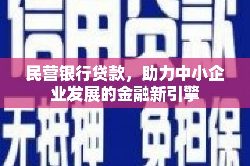 双牌民营银行贷款，助力中小企业发展的金融新引擎