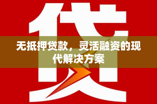 双牌无抵押贷款，灵活融资的现代解决方案