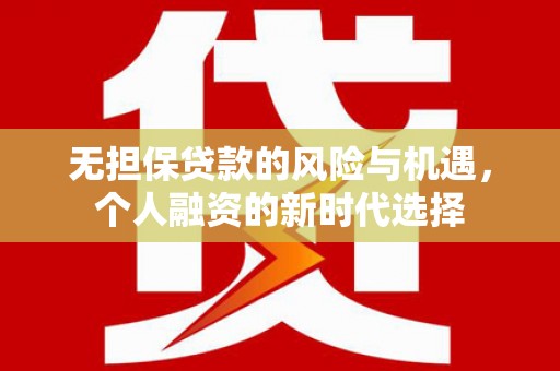 双牌无担保贷款的风险与机遇，个人融资的新时代选择